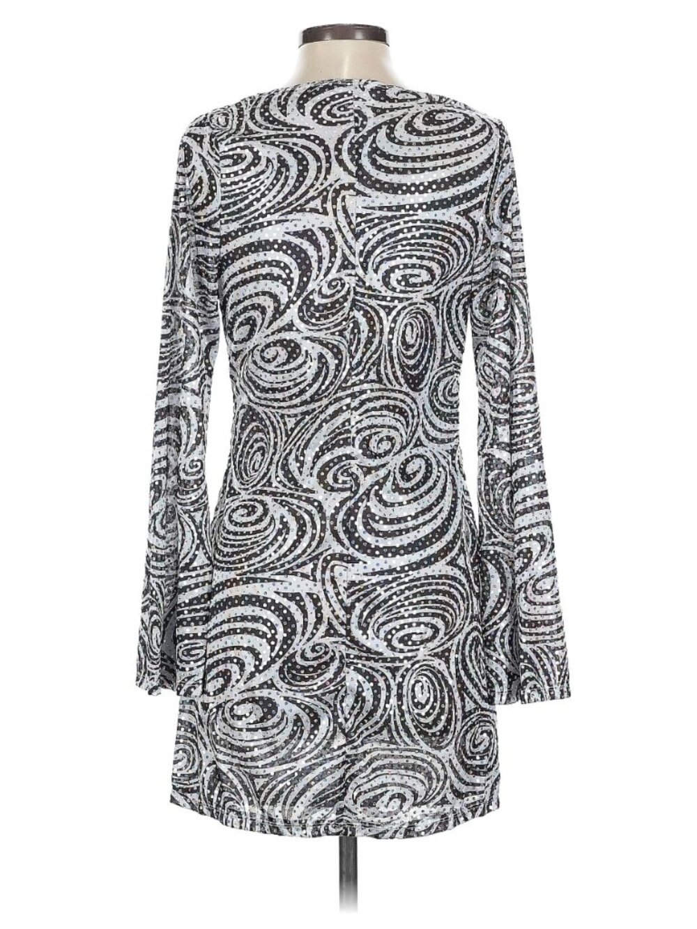 California Costume Collections "Disco Diva" Psychedelic Sequin Dress - Size S - Picture 4 of 10